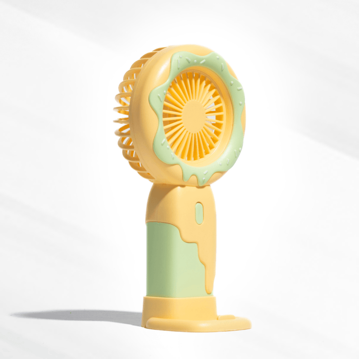 Doughnut Fan with Phone Stand - Yellow Fans