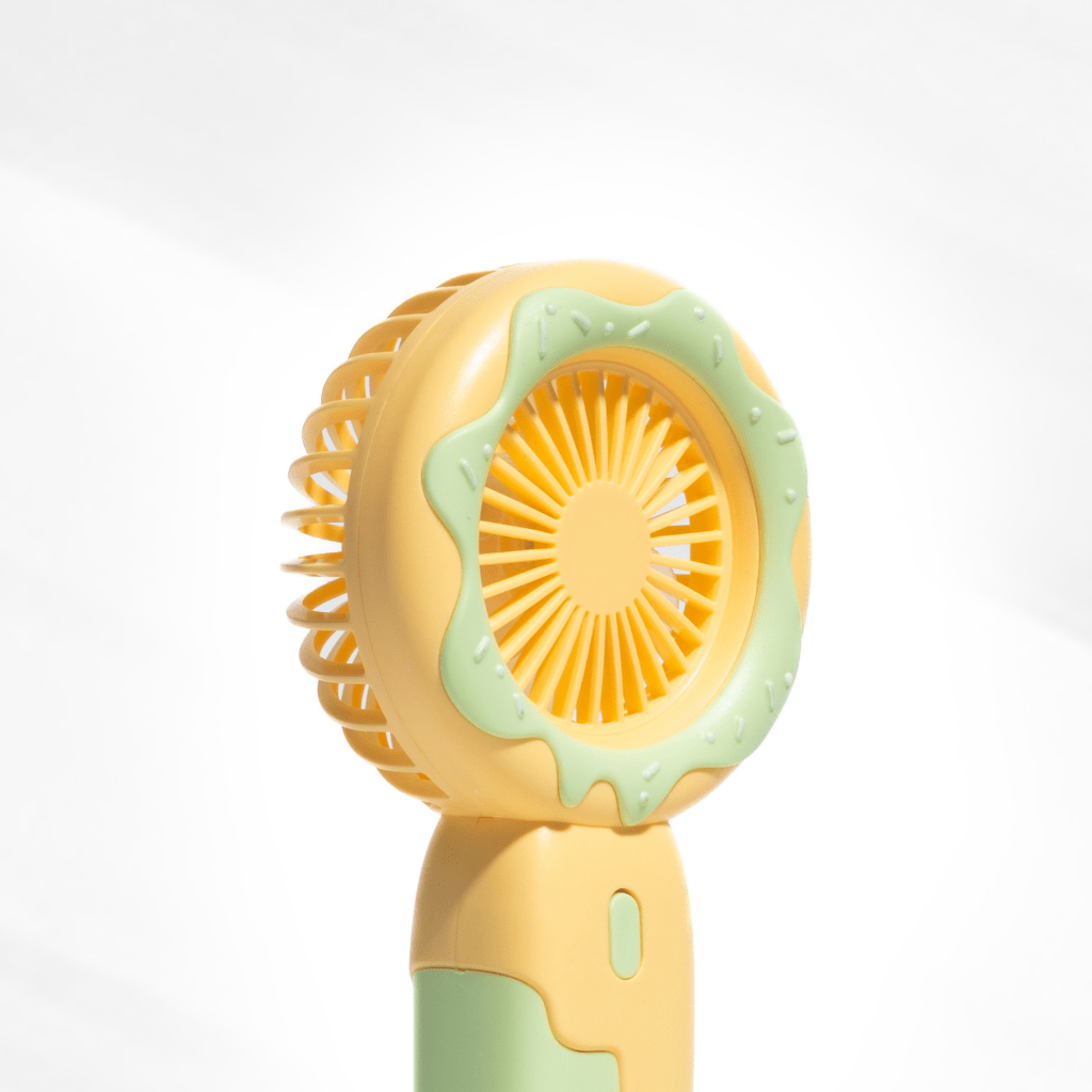 Doughnut Fan with Phone Stand - Yellow Fans
