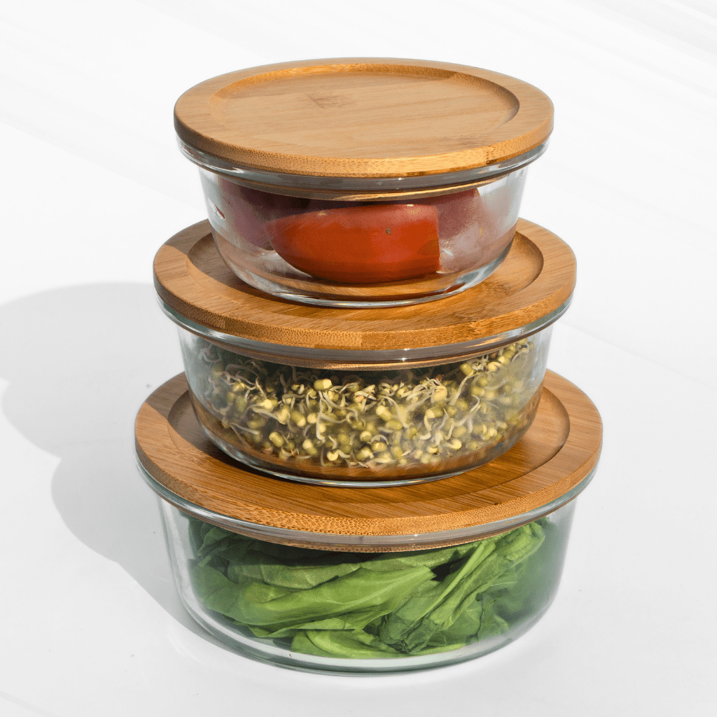 Eco - Friendly Borosilicate Glass Containers (Set of 3) – Stylish & Sustainable! Food Storage