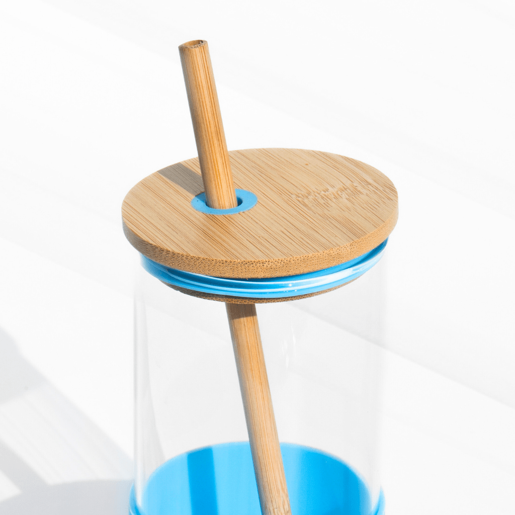 Eco Glass Sipper – Bamboo Lid & Straw | Sustainable & Stylish masson jar
