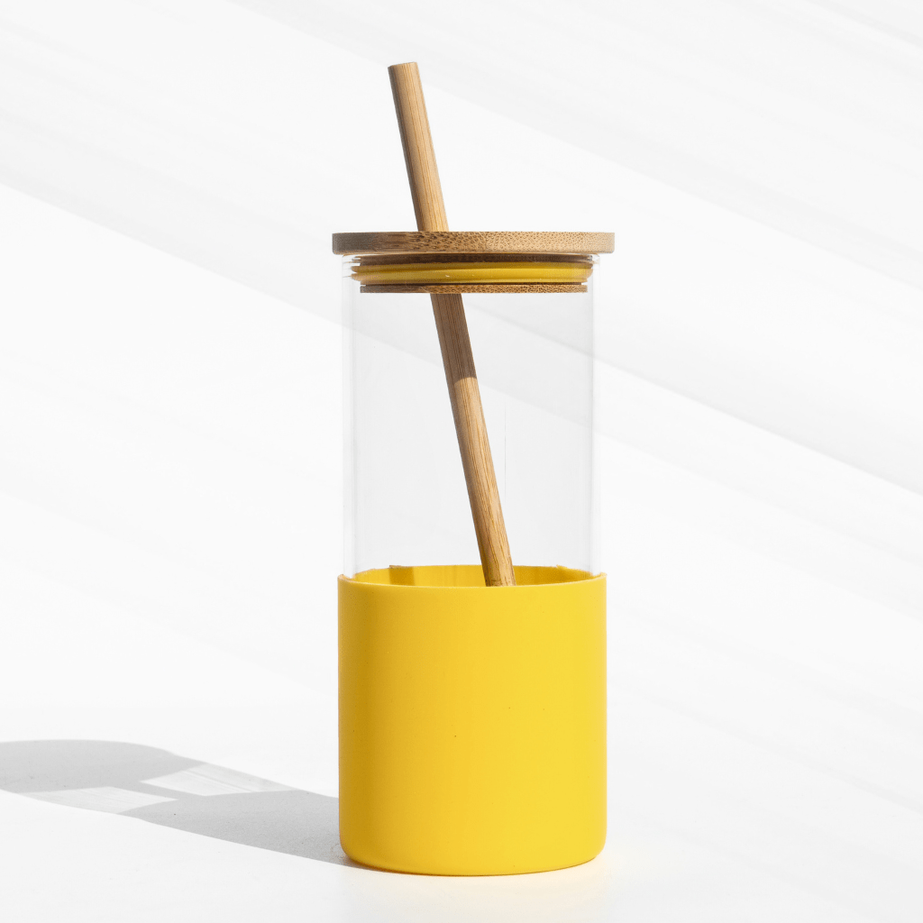 Eco Glass Sipper – Bamboo Lid & Straw | Sustainable & Stylish masson jar