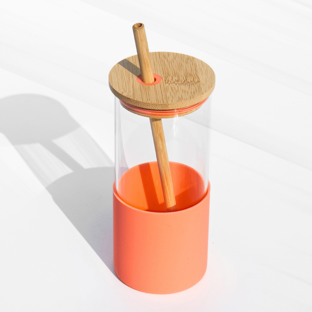 Eco Glass Sipper – Bamboo Lid & Straw | Sustainable & Stylish masson jar