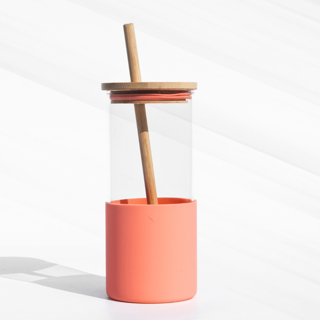 Eco Glass Sipper – Bamboo Lid & Straw | Sustainable & Stylish masson jar