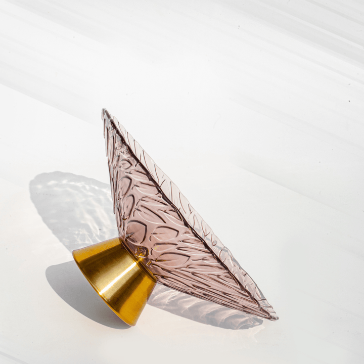 Elegant Hibiscus Fruit Bowl | Luxe Glass Decor with Gold Base Bowls