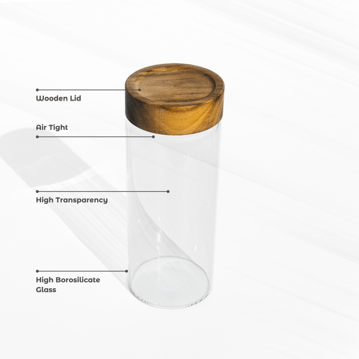 Elegant High Borosilicate Glass Jars | Premium & Air - Tight JAR