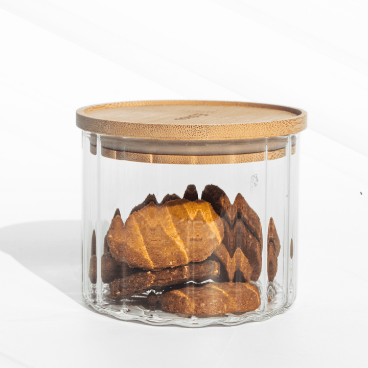 Fluted Food Storage Jar | Premium Airtight Glass Jar JAR