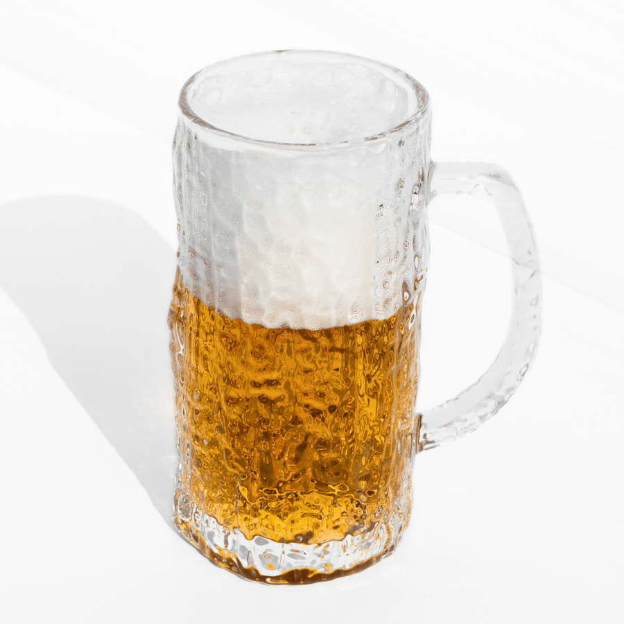 Frosty Classic Beer Mug | Safe, Textured & Versatile Glass Mugs