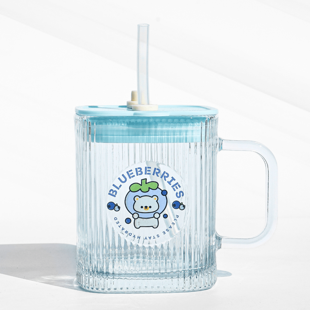 Fruity Pop Glass Sipper – Cute, Spill - Proof & Portable Sipper