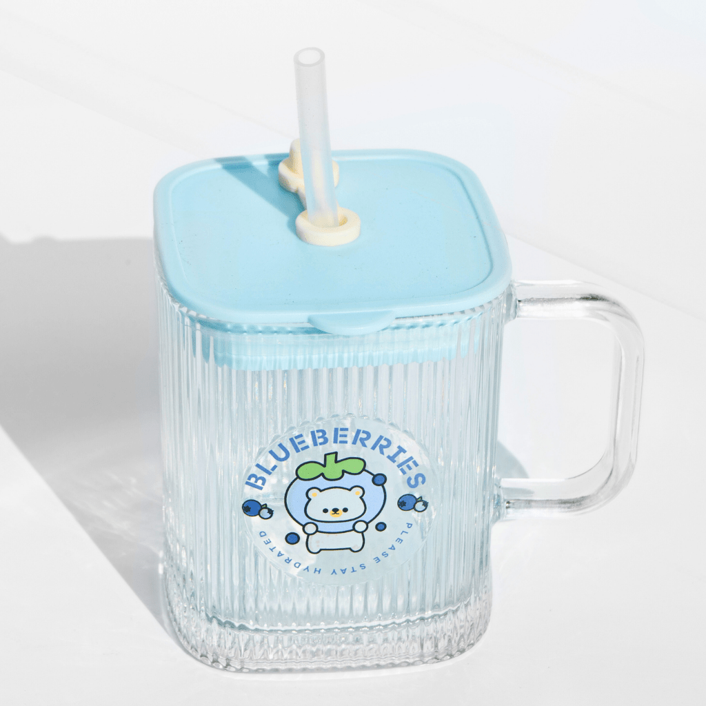 Fruity Pop Glass Sipper – Cute, Spill - Proof & Portable Sipper