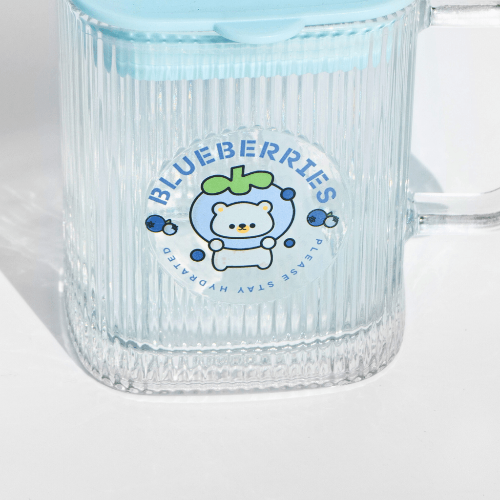 Fruity Pop Glass Sipper – Cute, Spill - Proof & Portable Sipper