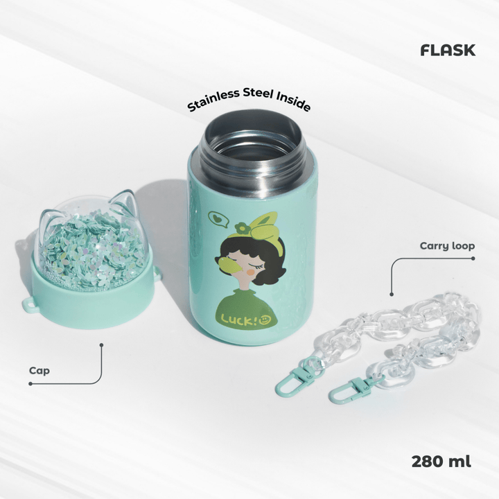 Glitter Pastel Stainless Steel Flask | 280ml Flasks