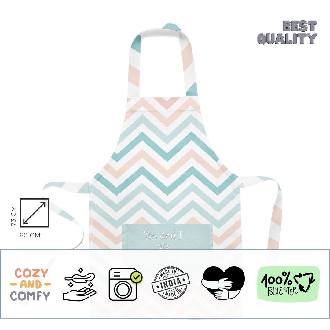 Kitchen Apron with pocket and waves pattern from Candy Floss