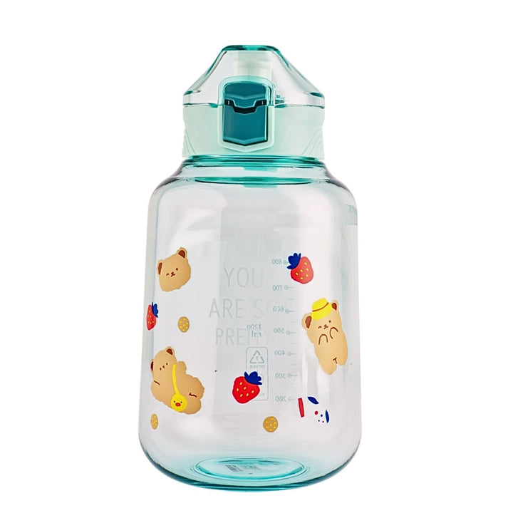 Leakproof Water Bottle with Cute Designs 1.2L Plastic Bottle