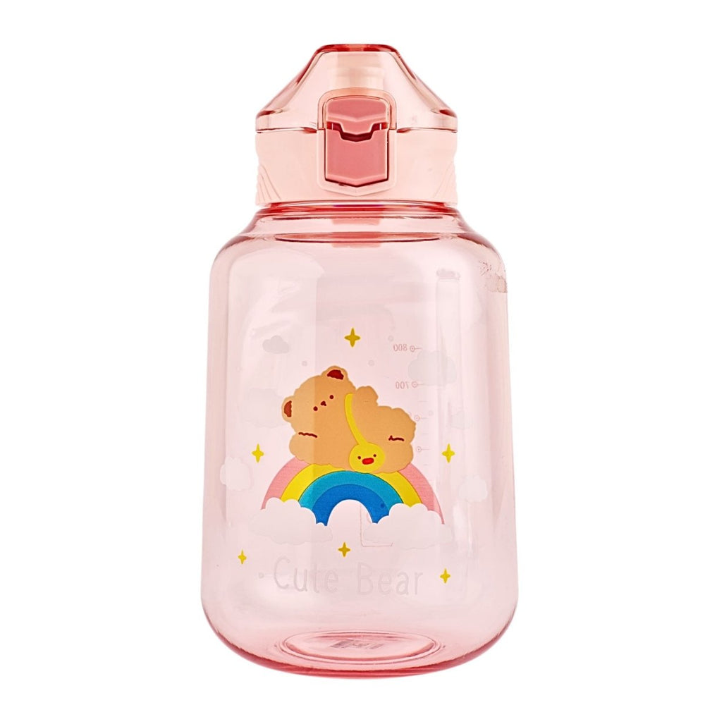 Leakproof Water Bottle with Cute Designs 1.2L Plastic Bottle