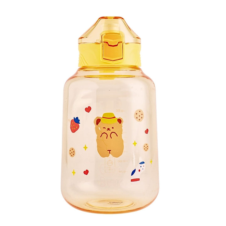 Leakproof Water Bottle with Cute Designs 1.2L Plastic Bottle