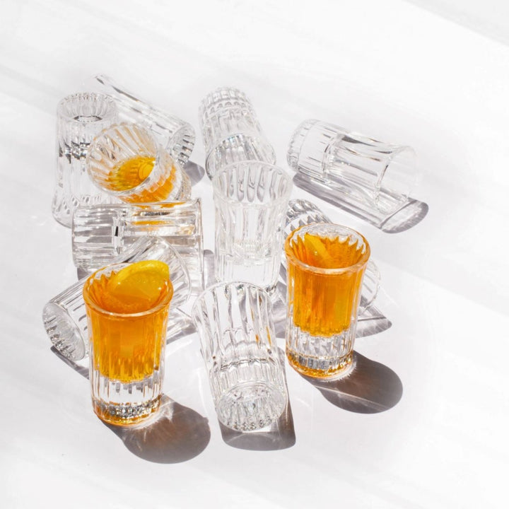 Level Up Your Shots: Textured Shot Glass (Set of 6) Glass