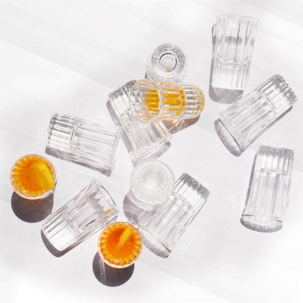 Level Up Your Shots: Textured Shot Glass (Set of 6) Glass