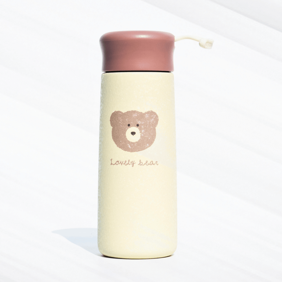 Lovely Bear Flask 350ml Cute Textured Leakproof Tumbler – Candy