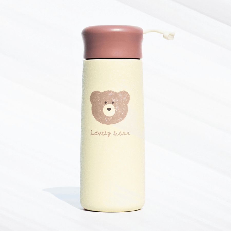 Lovely Bear Flask | 350ml | Textured, Leakproof & Cute Flasks