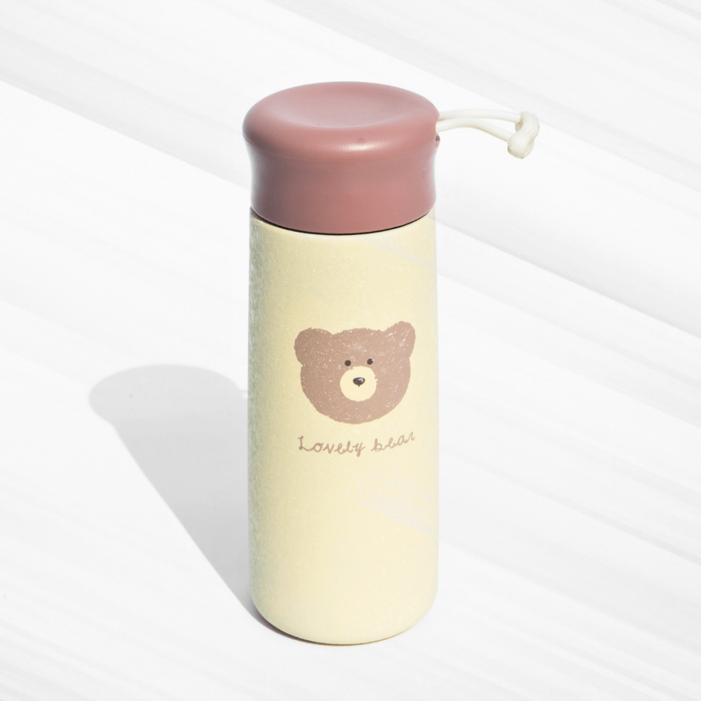 Lovely Bear Flask | 350ml | Textured, Leakproof & Cute Flasks