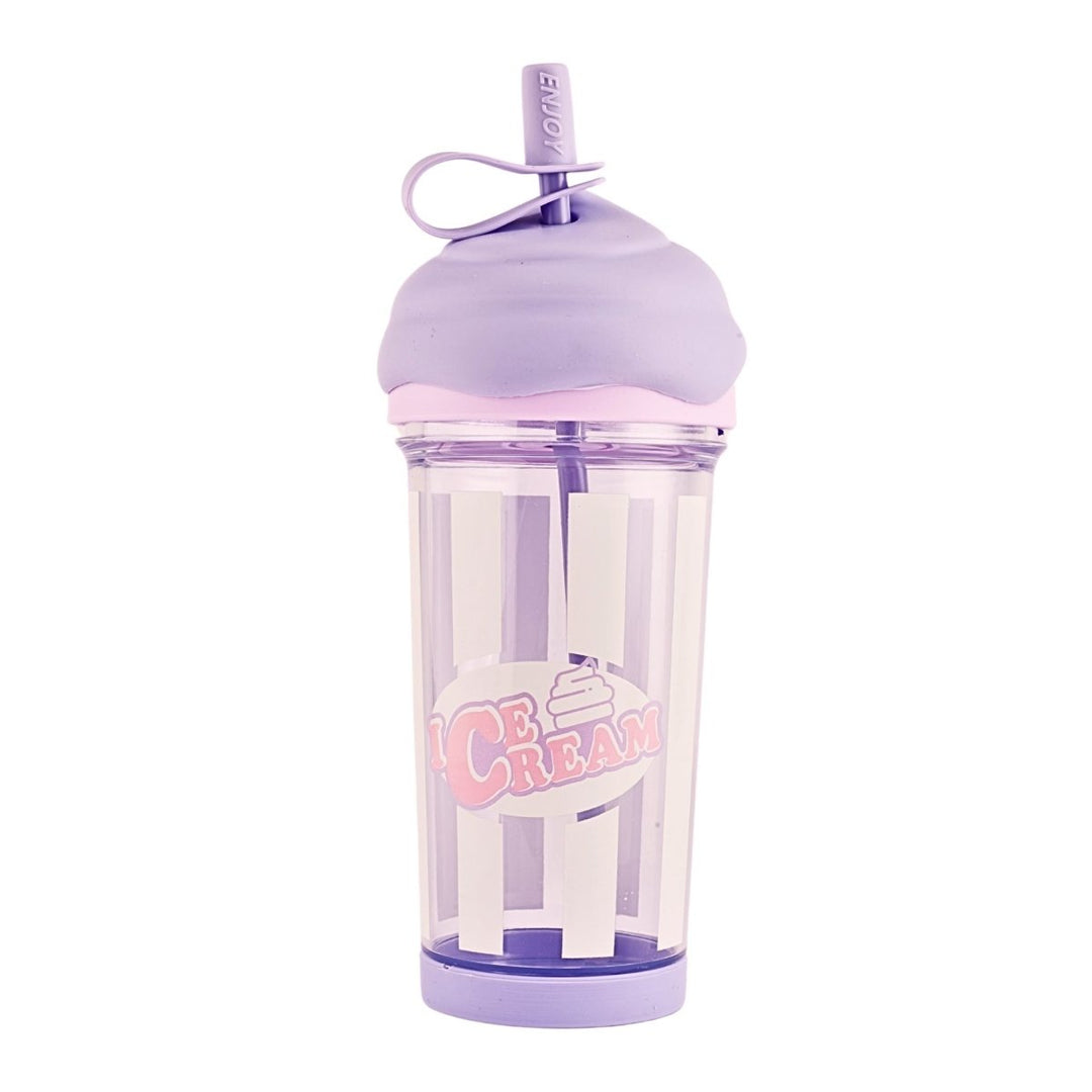 Pastel Ice Cream Sipper with Straw Sipper
