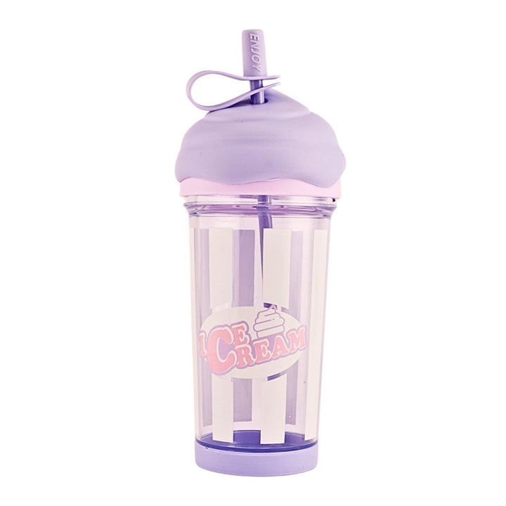 Pastel Ice Cream Sipper with Straw Sipper