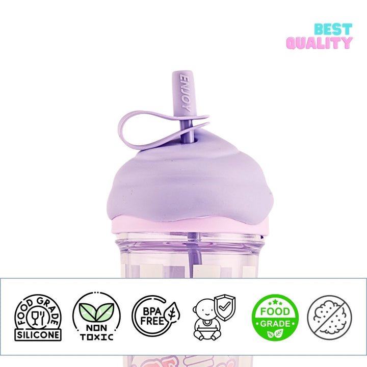 Pastel Ice Cream Sipper with Straw Sipper