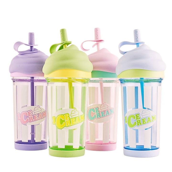 Pastel Ice Cream Sipper with Straw Sipper