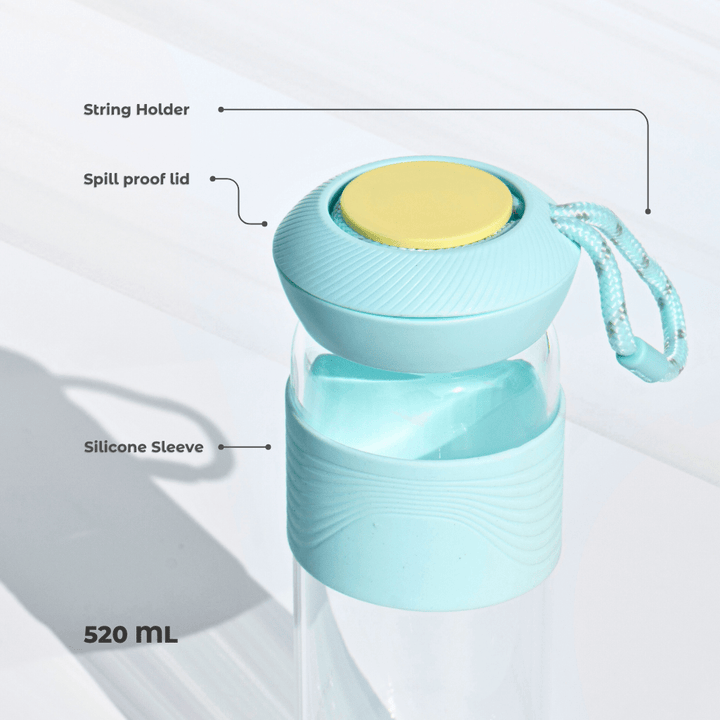 Premium Borosilicate Glass Bottle – Cute, Safe & Leakproof!