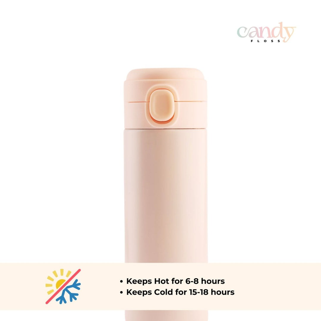 Push Button Stainless Steel Flask In Pastel Perfection Flasks