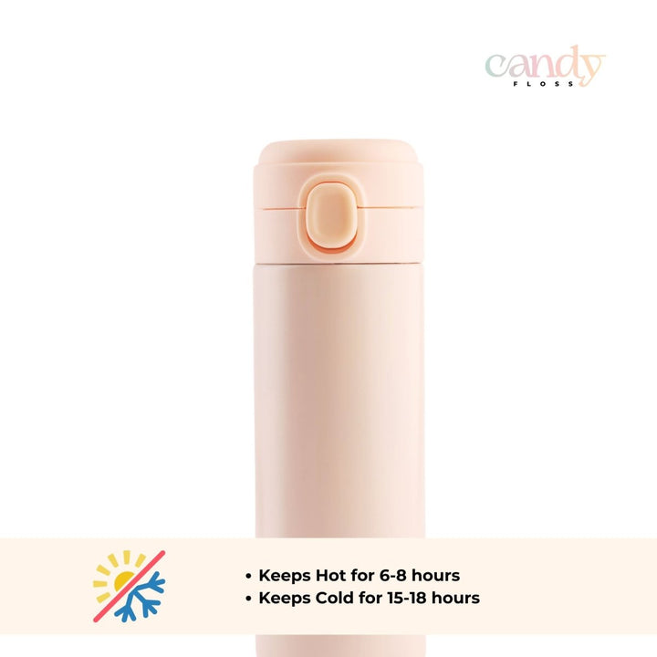 Push Button Stainless Steel Flask In Pastel Perfection Flasks