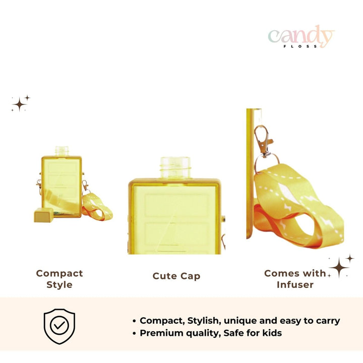 Rectangular Water Bottle : Sleek Hydration Plastic Bottle