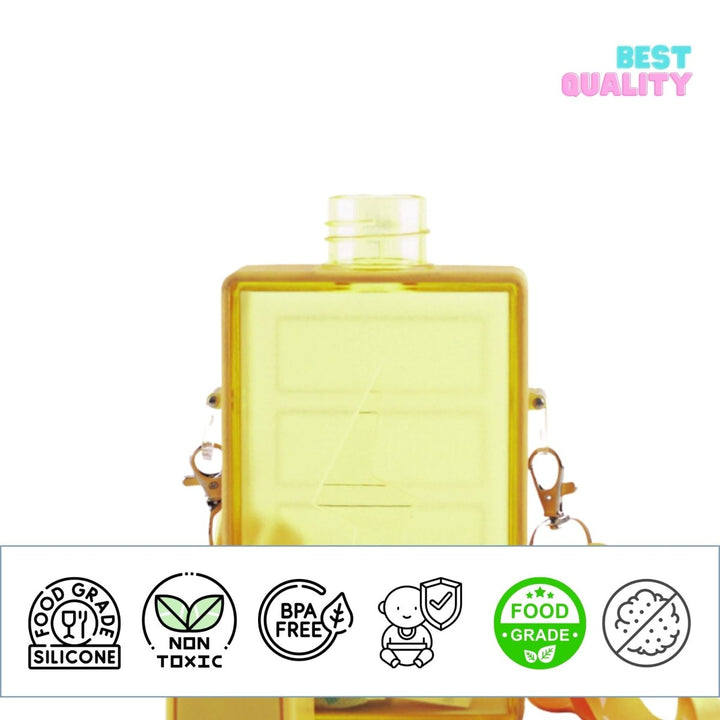 Rectangular Water Bottle : Sleek Hydration Plastic Bottle