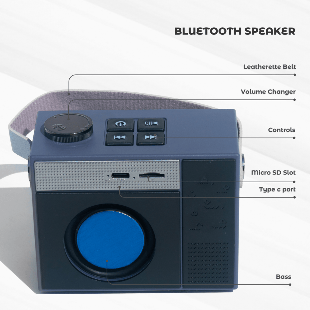 Retro Chic Bluetooth Speaker | Portable, Quirky & Bass Boost Speakers