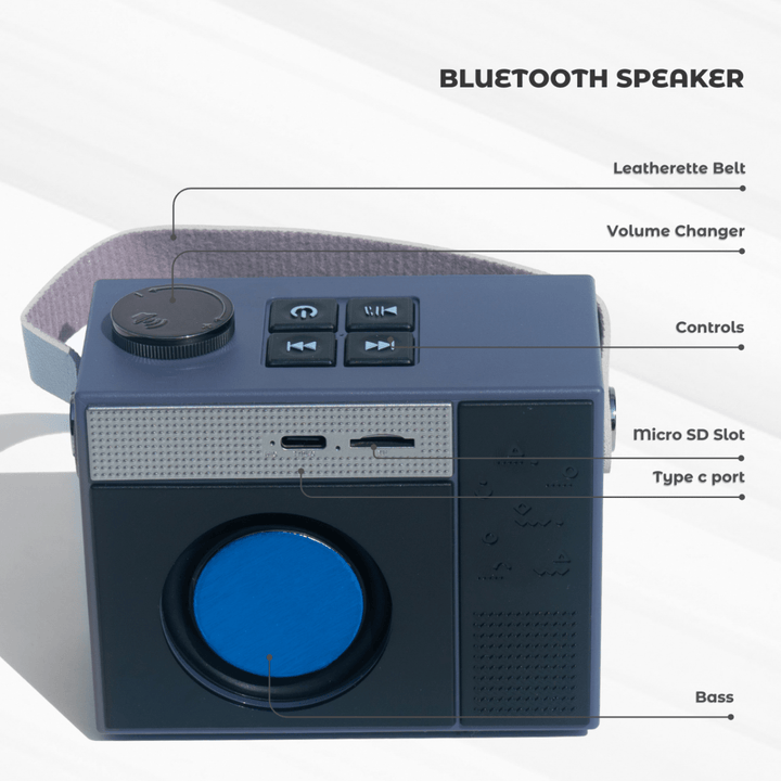 Retro Chic Bluetooth Speaker | Portable, Quirky & Bass Boost Speakers