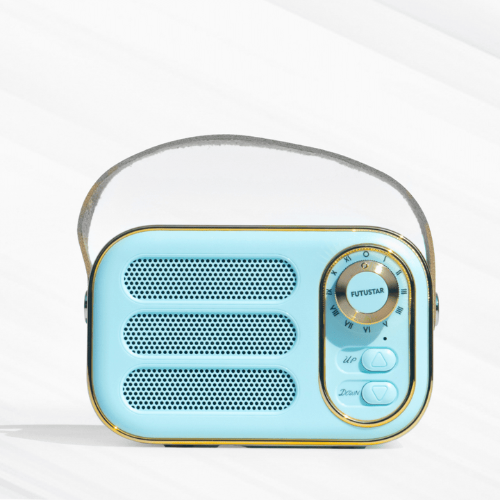 Retro Style Bluetooth Speaker with Bass Speakers