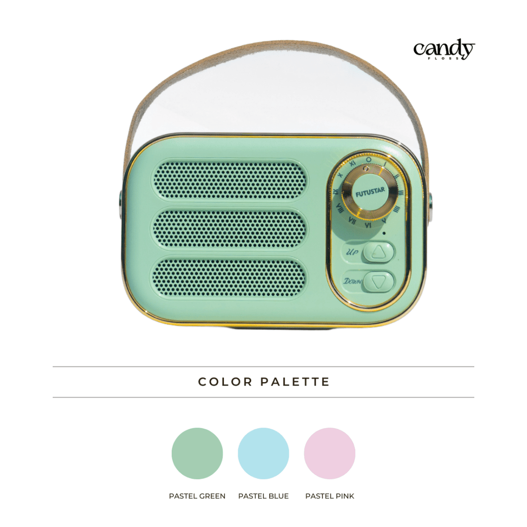Retro Style Bluetooth Speaker with Bass Speakers