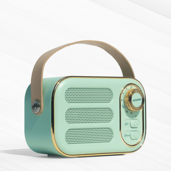 Retro Style Bluetooth Speaker with Bass Speakers