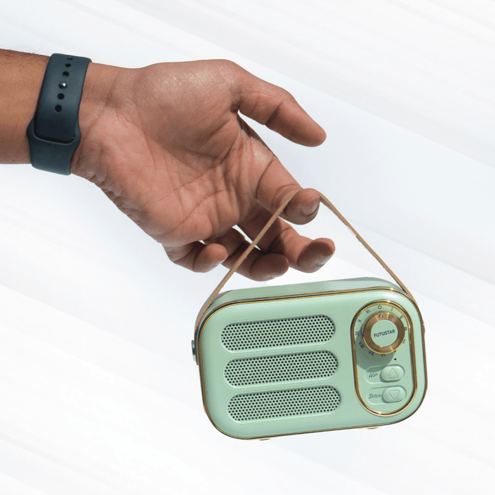 Retro Style Bluetooth Speaker with Bass Speakers