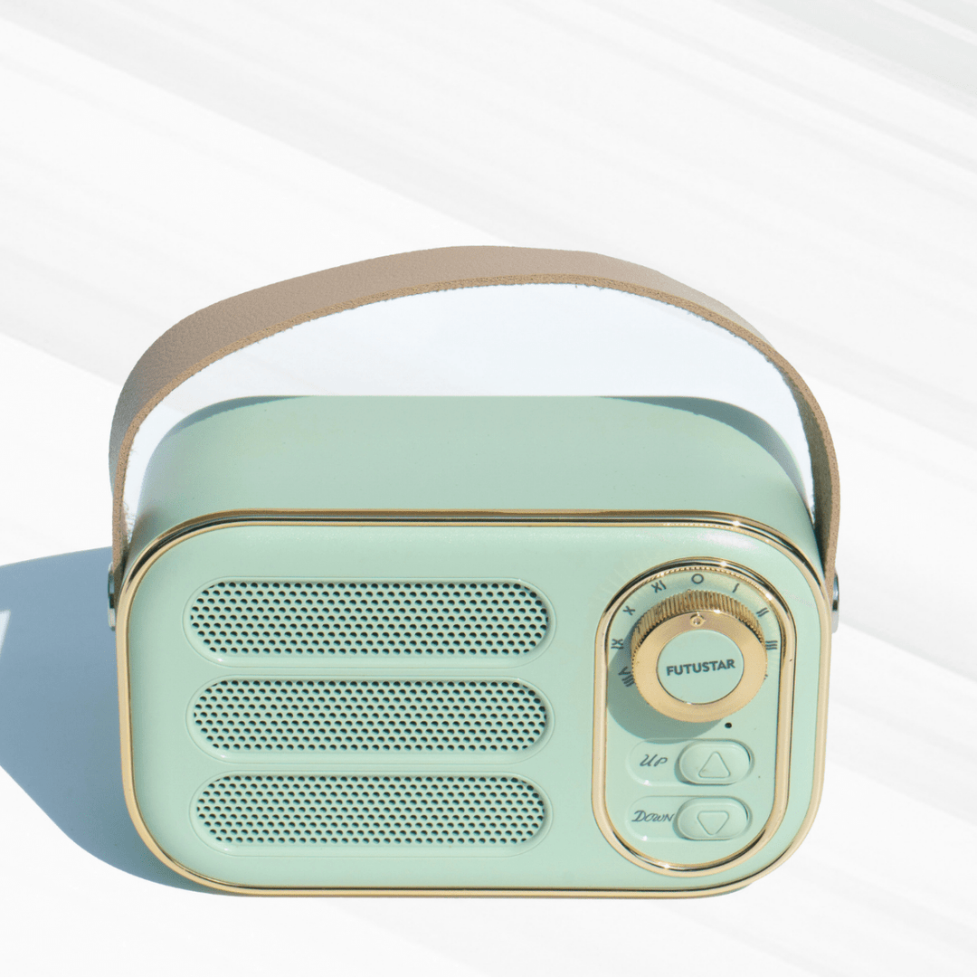 Retro Style Bluetooth Speaker with Bass Speakers