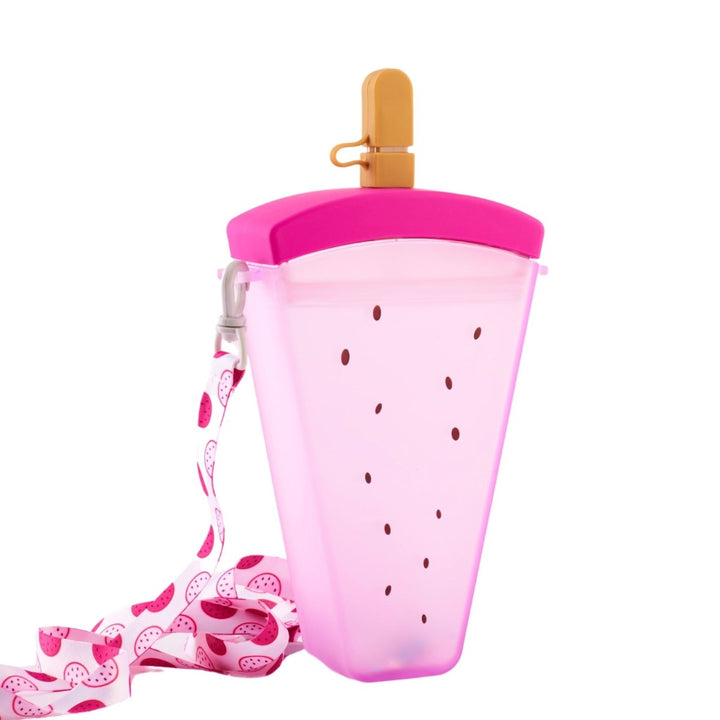 Slice of Summer: Watermelon Sipper Bottle with Straw & Strap Sipper