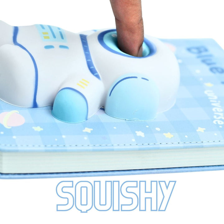 Space Squishy Soft Notebook With Multi Shade Pen Diary
