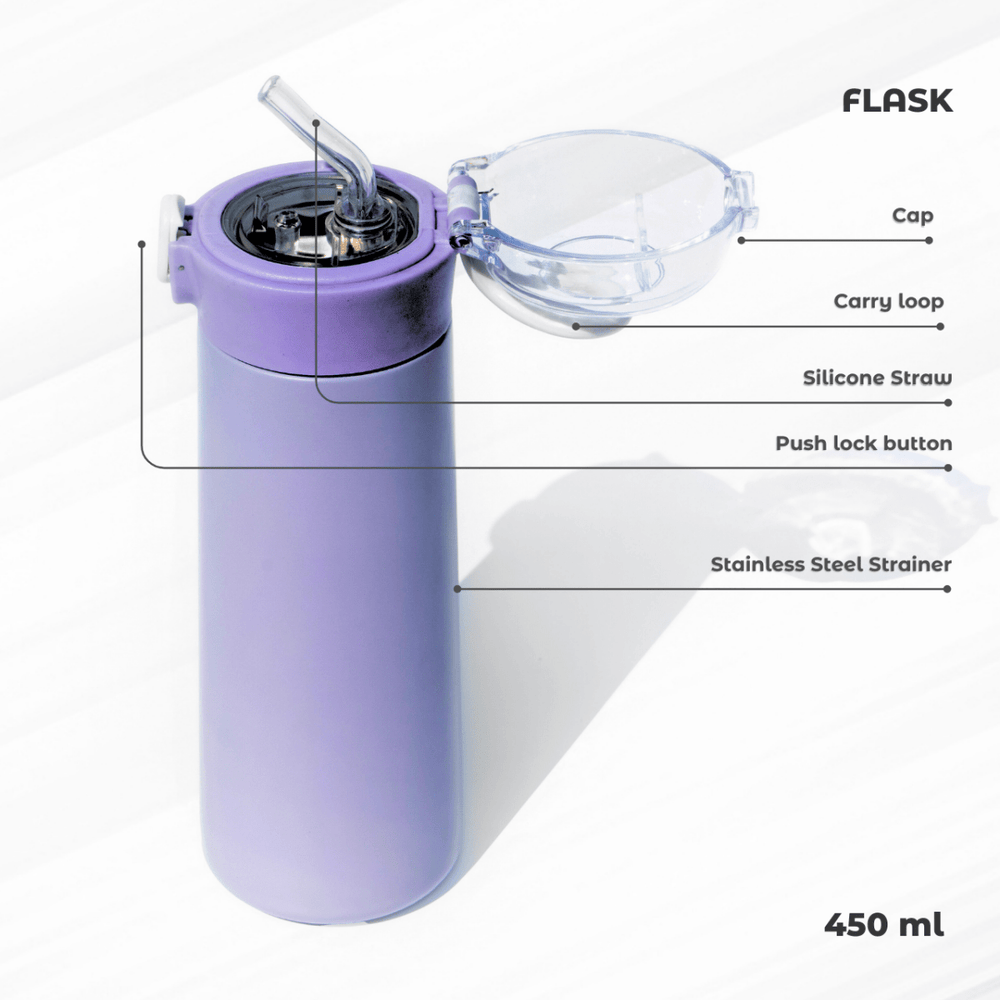 The Happy Flask | Effortless Push - Button Tumbler Flasks