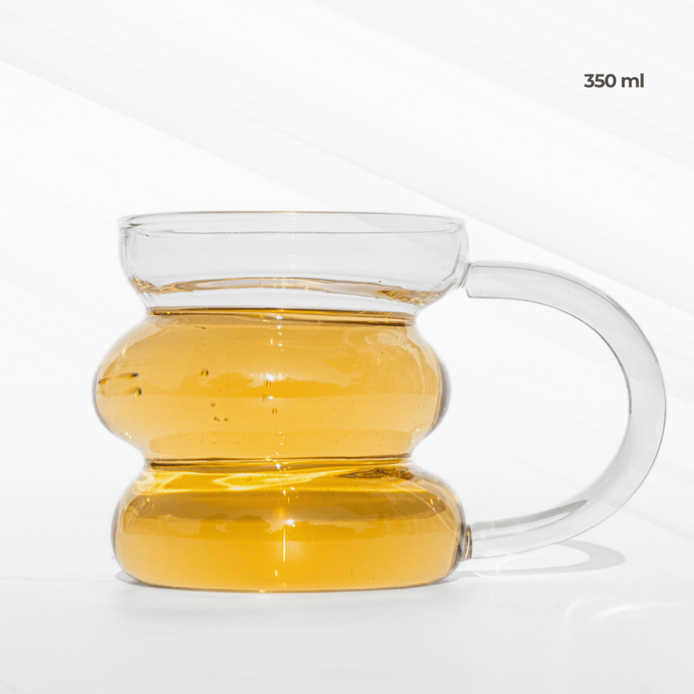 Trendy Curvy Glass Mug – Your Beverage Buddy! Glass Mugs