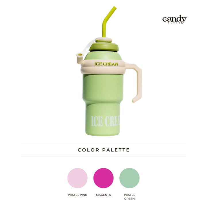 Trendy Ice Cream Tumbler – Stanley Style, Insulated & Stylish Flasks