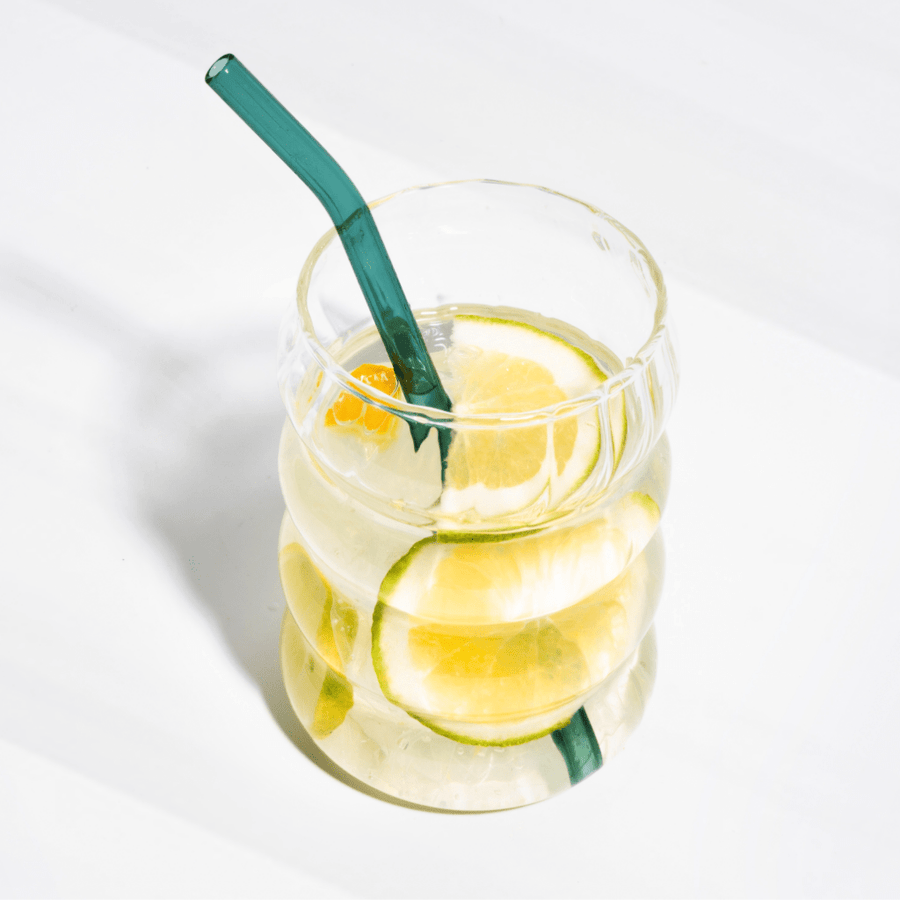 Wavy Daze - Fun Sipper with Glass Straw masson jar
