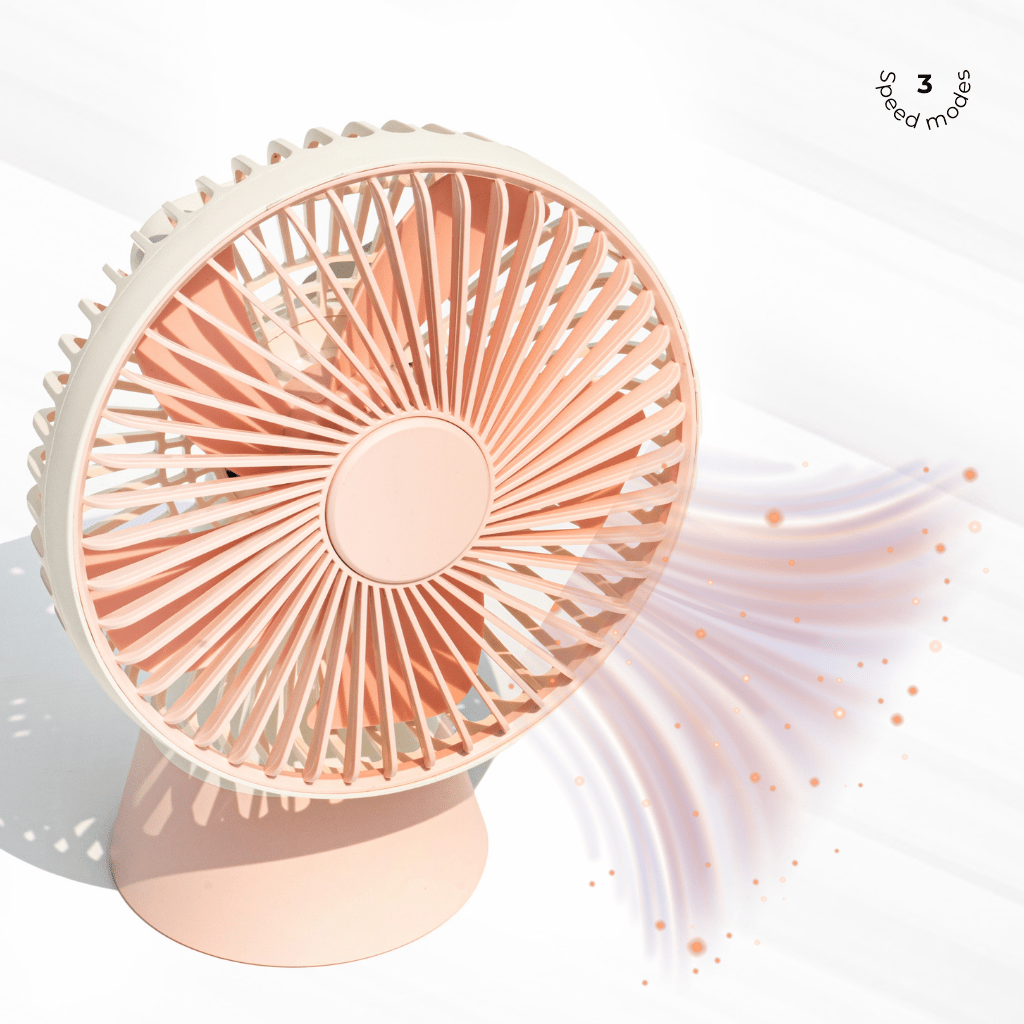 Windmill - Rechargeable Portable Fan (Pink) Fans