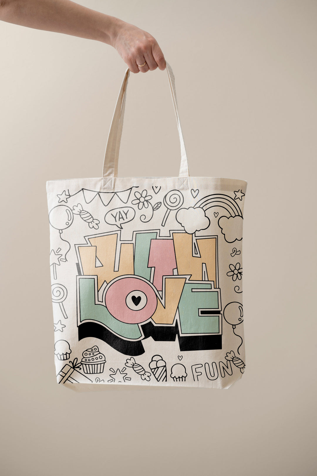 With Love - Tote Bag Lunch Boxes & Totes CandyFlossstores 