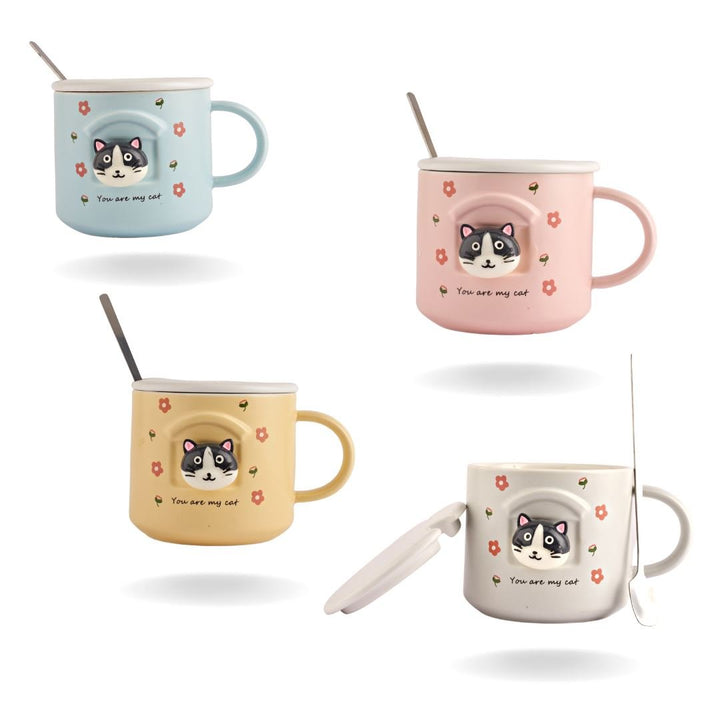 3D Cat Ceramic Mug Ceramic Mug