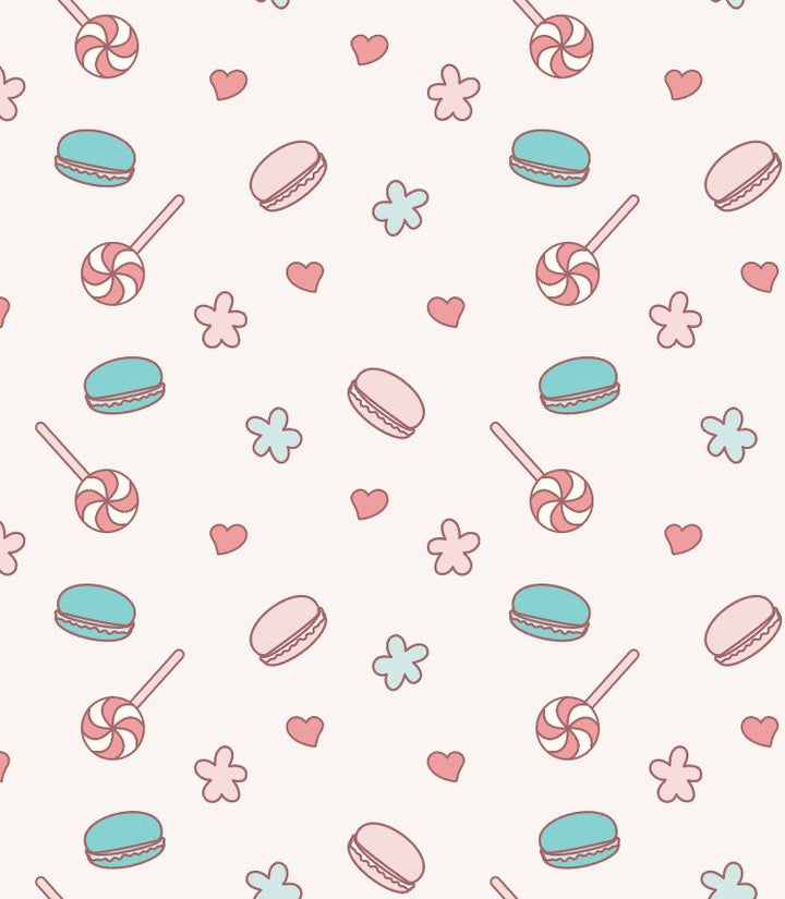 Ccute candy and macaron print for aprons - Candy Floss